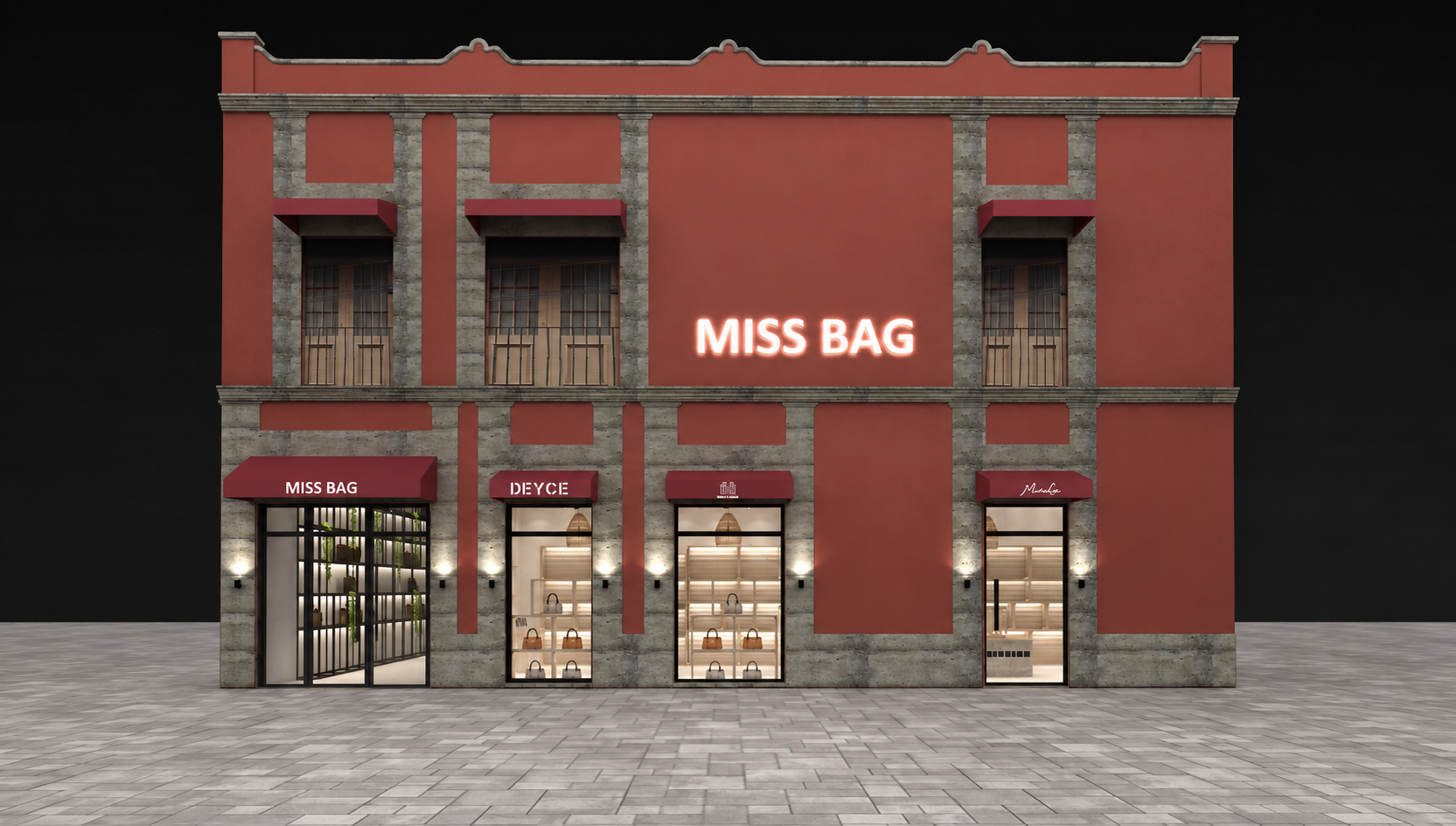 Fachada del showroom MissBag Mexico
