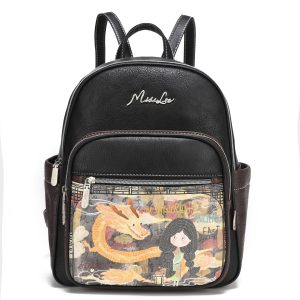 Subasta Mochila MissLee, Multicapa, Diseño de cremallera, Gran capacidad, Cuerpo redondeado, Varios colores disponibles