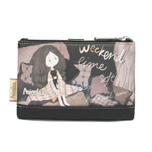 Monedero MissLee, Cartera, Compartimento Con Cremallera, Ranuras Para Múltiples Tarjetas, Con Un Pequeño Tarjetero Desmontable, Estilo Práctico Y Retro