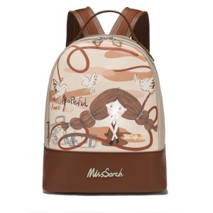 [Esencial Temporada Escolar] Mochila MissSarah, Gran Capacidad, Correas Anchas, Con Cierre, Cabe iPad, MissBag