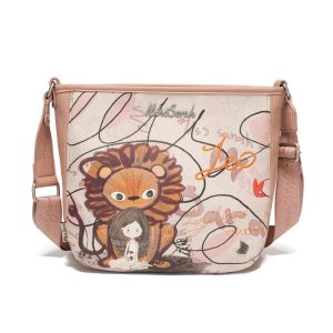 Bolsa Cruzada MISS SARAH para Mujer MissBag, Gran Capacidad, Impermeable, Correa Ancha Antidolor, Bolsillo con Cierre, 4 Colores, Diseño de León Graffiti