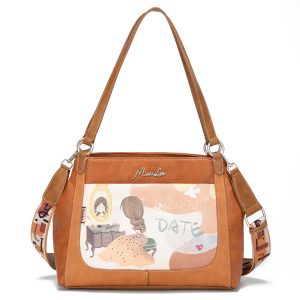Regalo Día de la Madre | Bolso Misslee Con Diseño de Chica, Con Multiple divisiones y Correa Ajustable