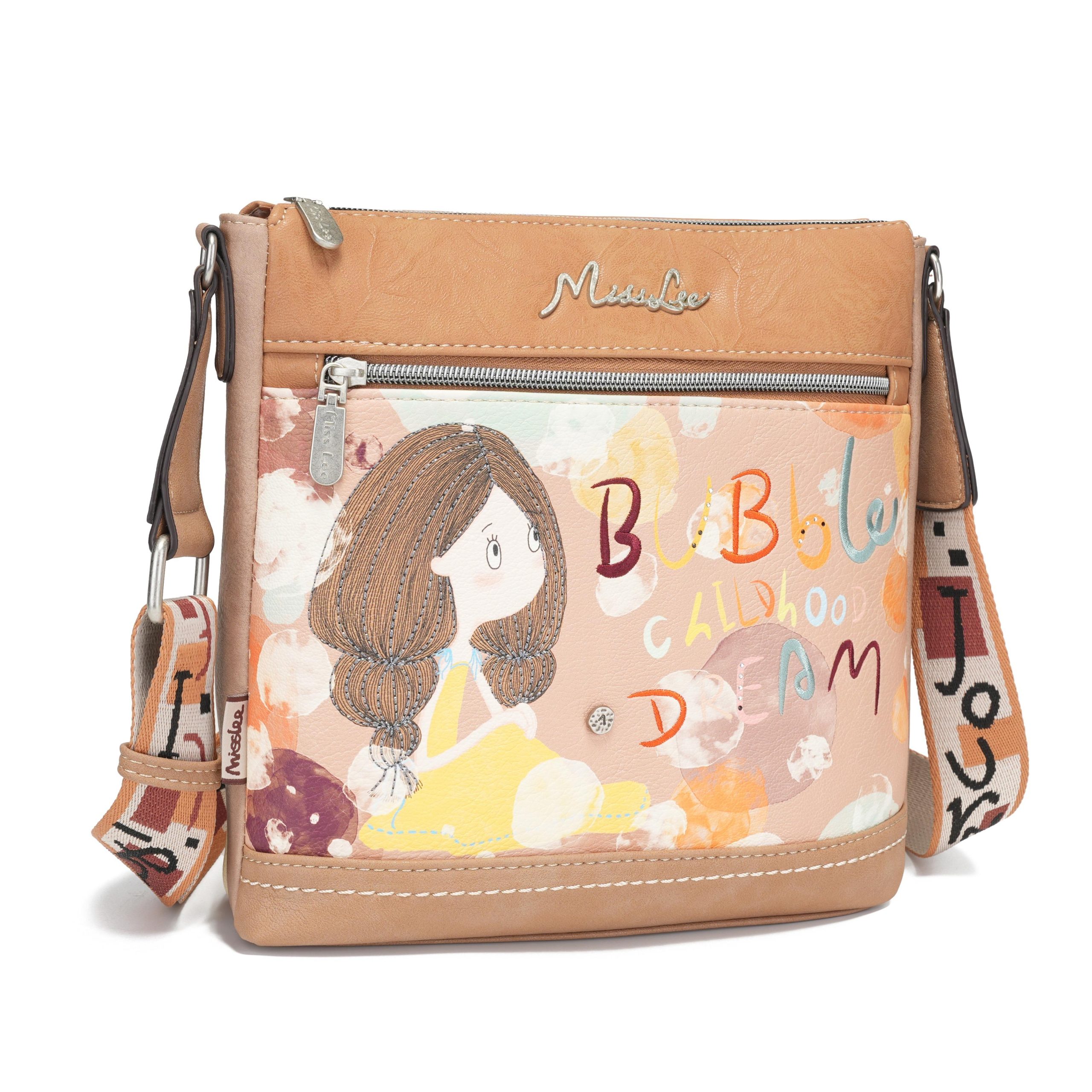 Bandolera Miss Lee Tipo Tote Bag Con Diseño En Ambos Lados