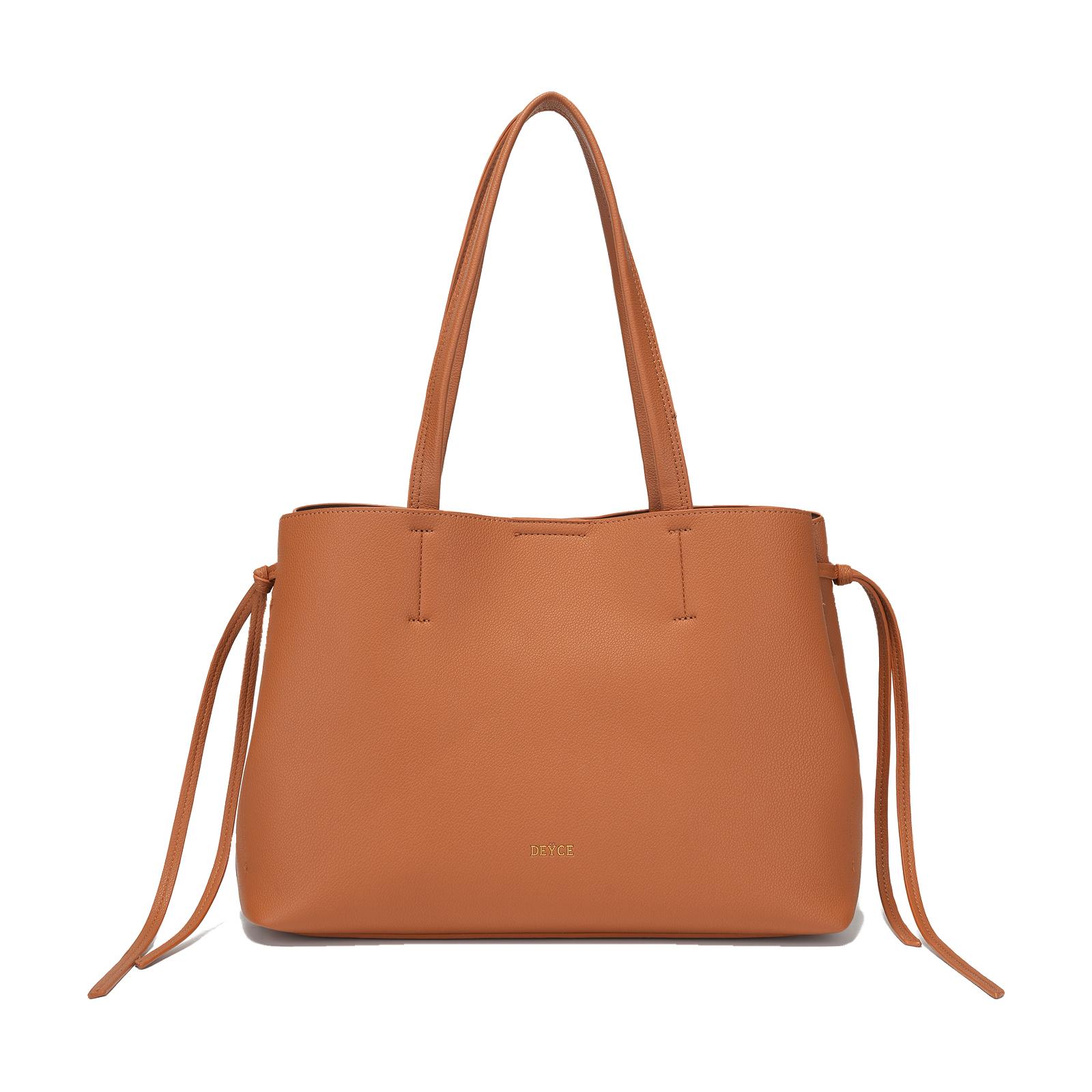 DEYCE Bolso Tote Mujer Ajustable con Cordón Lateral Elegante, Amplio y Versátil para Diario