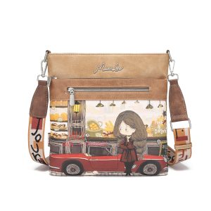 Bolso Bandolera Miss Lee Tipo Tote Con Diseño y Correa Ajustico