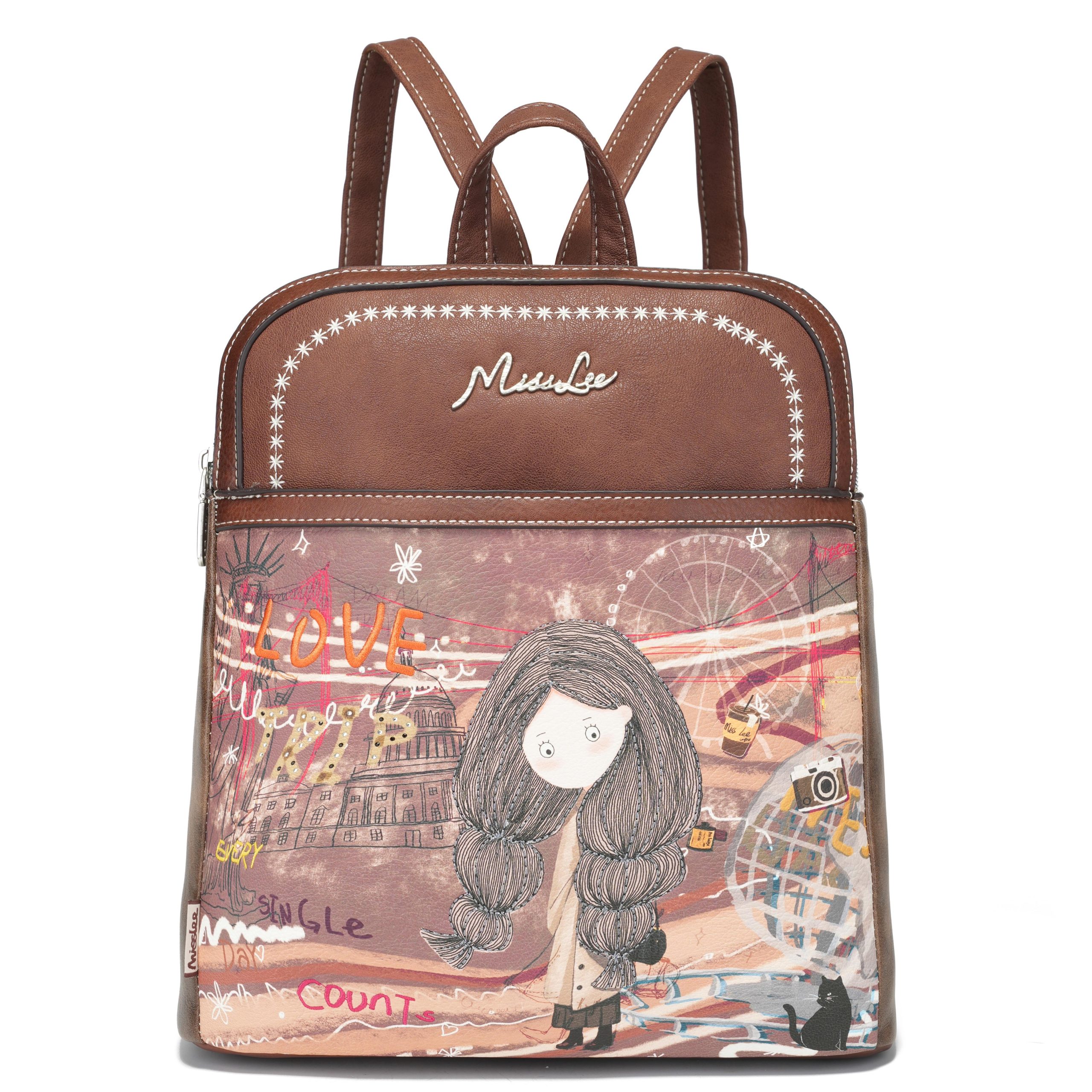 Mochila Misslee con Diviciones y Correa Ajustable, Impermeable, Múltiples Bolsillos, Gran Capacidad, para Escuela, Evento, Fiesta, Etc..