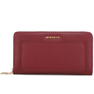 Miss Unique Cartera Larga para Mujer Cartera Tarjetero Tipo Clutch in Cremallera and Correa de Muñeca Bolsillo Frontal de Solapa para Acceso Rápido Múltiples Ranuras in Tarjetas Doble Compartimento in Billetes and Monedero in Cremallera Cartera Organizadora Elegante para Uso Diario y Viajes Cartera