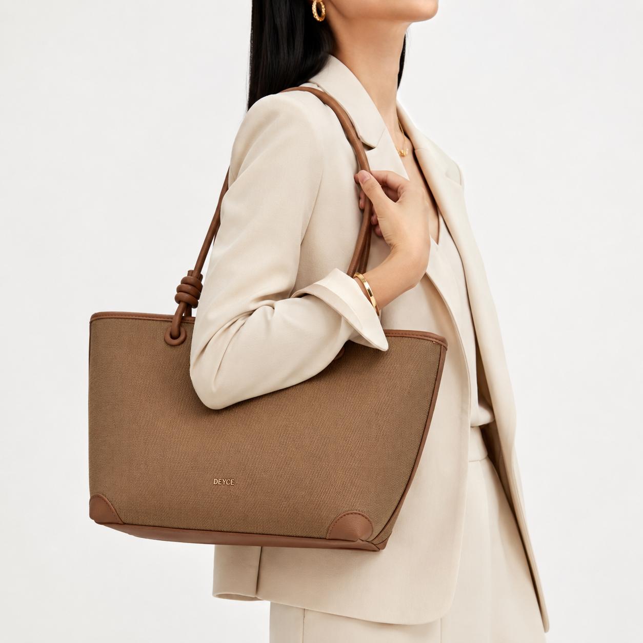 DEYCE Bolso de Hombro Elegante con Diseño Minimalista y Asa de Cuero para Estilo Moderno y Versátil