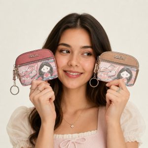 [Apple of one’s eye] Monedero MissSarah, Anillo metálico para colgar en tu bolso grande