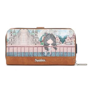 Cartera Misslee, Con Diseño De Perrito, Tarjetero Multicompartimento De Gran Capacidad.