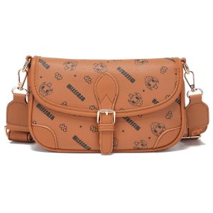 Bolso De Hombro , Compacto Y Práctico, Con Diseño De Hebilla, Estampado, Disponible En Cinco Colores