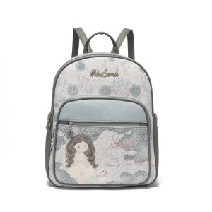 Mochila MissSarah, Gran Capacidad, Con Cremallera Y Bolsillos Laterales, Correas Ajustables, Disponible En Cuatro Colores