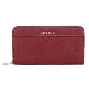 Miss Unique Cartera Larga para Mujer Cartera Tarjetero Tipo Clutch in Cremallera and Correa de Muñeca Bolsillo Frontal de Solapa para Acceso Rápido Múltiples Ranuras in Tarjetas Doble Compartimento in Billetes and Monedero in Cremallera Cartera Mujer Económica de Alta Calidad Inspiración Vintage