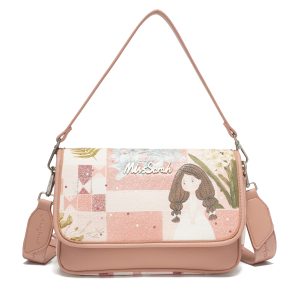 Bolsa cruzada y de hombro MissBag para mujer, resistente al agua, diseño original con grafiti exclusivo, cierre tipo solapa antirrobo, versátil y elegante