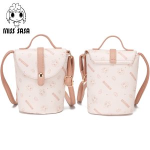 Miss Sasa Bolsa Cubo Mini Estampado Cartoon Mujer Bandolera + Asa De Mano Moda Kawaii Varios Colores Disponibles