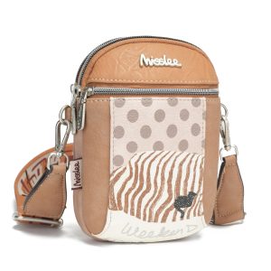 Mini Bolso Cruzado para Celular con Estampado de Gato, Diseño Retro Parcheado MissLee, Bolso Pequeño de Hombro con Múltiples Compartimentos, Cartera Casual para Mujer para Llaves y Cambio