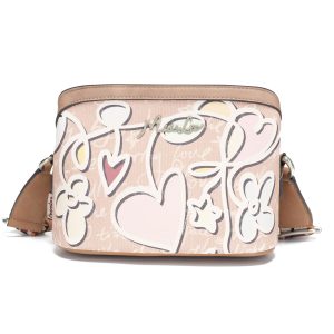 Bolso Bandoleras Con Diseño Miss Lee, Correa Ajustable Y Divisiones