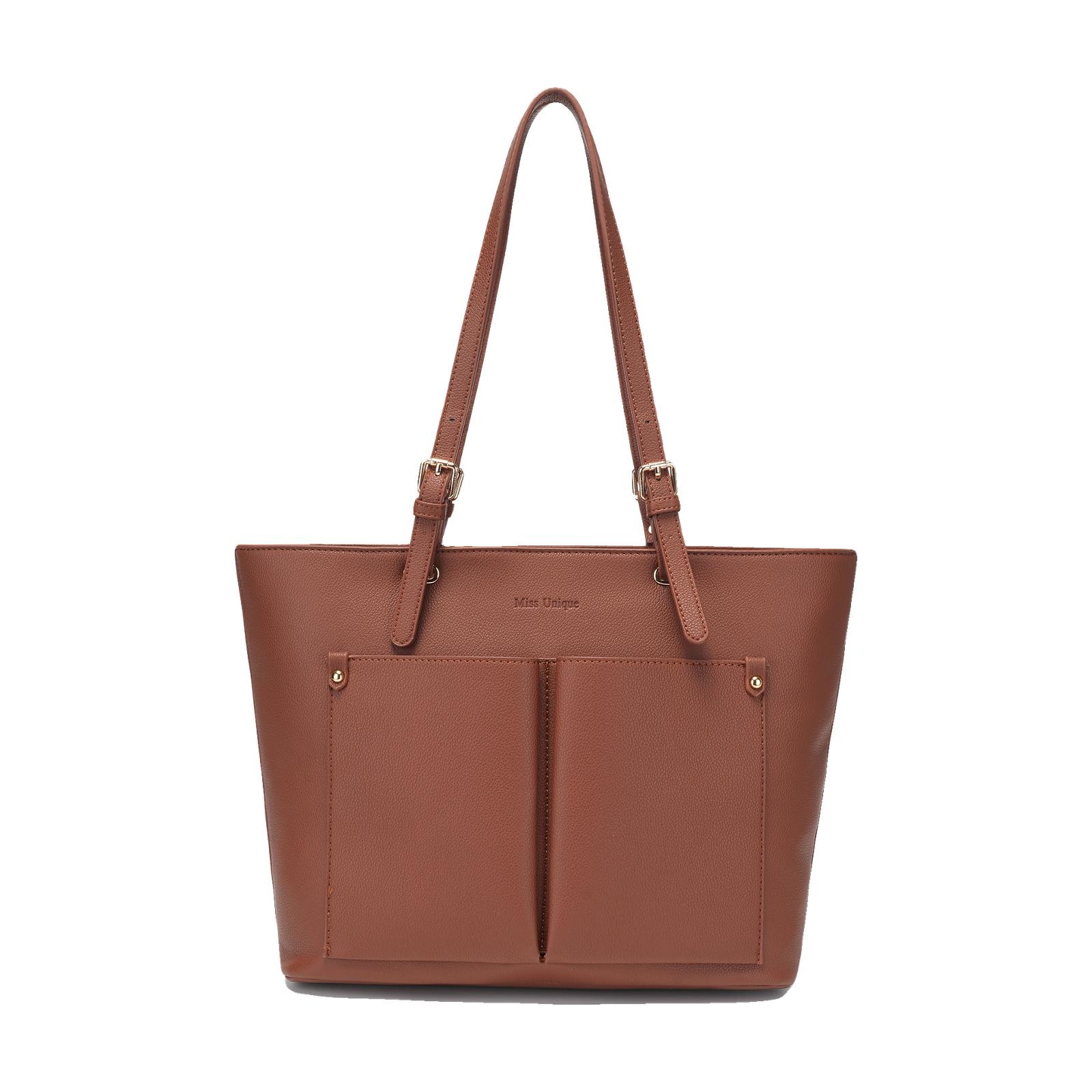 Miss Unique Bolsa Tote para Mujer, Casual y deOficina, Bolsa de Mano de Cuero Sintetico, Para Trabajo,Compras y Viajes Diarios