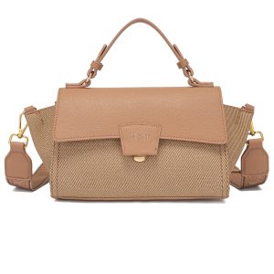 DEYCE Bolso Mujer Elegante Tipo Bandoleras con Tapa 23x15x9.5 cm Bolsa Chic para Oficina Citas y Uso Diario Acabados Finos y Modernos