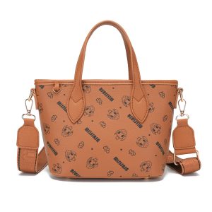 Bolso MISSSASA, De Mano Bandolera, Con Forma De Cesta Y Gran Capacidad, También Se Puede Llevar Cruzado, Su Diseño De Grafiti Es Divertido, Bonito, Sencillo Y Elegante, Ideal Para Viajes Diarios