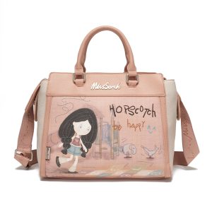 Bolsa de Mano MissBag, para Mujer, Gran Capacidad, Uso Diario y Oficina, 2 en 1 Bandolera y Cartera, Material PU Resistente al Agua, Diseño Original, 4 Colores, Ideal para Regalo
