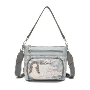 Bolso bandolera estampado de MissSarah, Bolso De Hombro, Correa Ajustable, Gran Capacidad, Con Cremallera, Diseño De Multi Bolsillos, 4 Colores