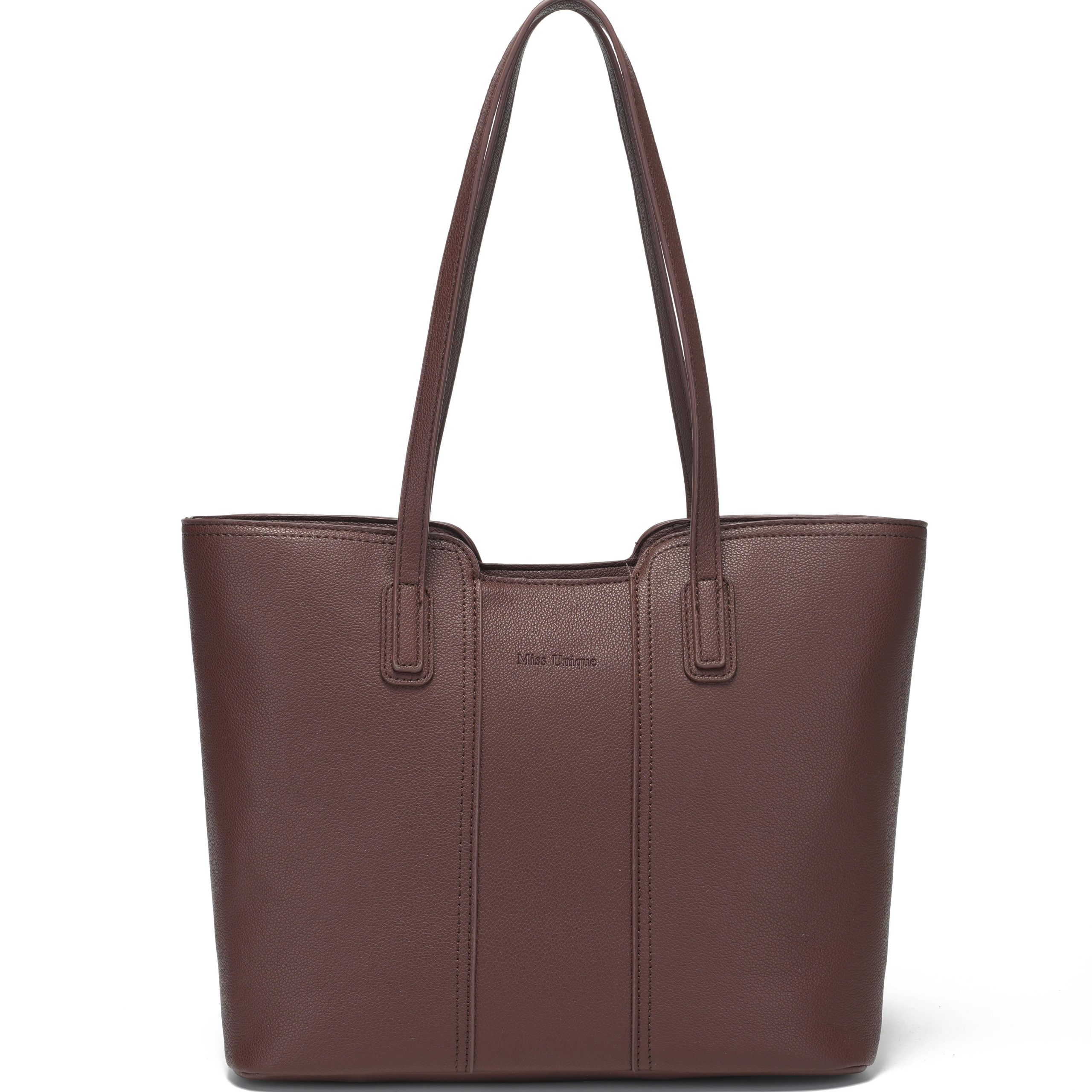 Miss Unique Bolso Tote Grande para Mujer Bolsa de Mano de Cuero Ecológico Tipo Piel Elegante y Duradera