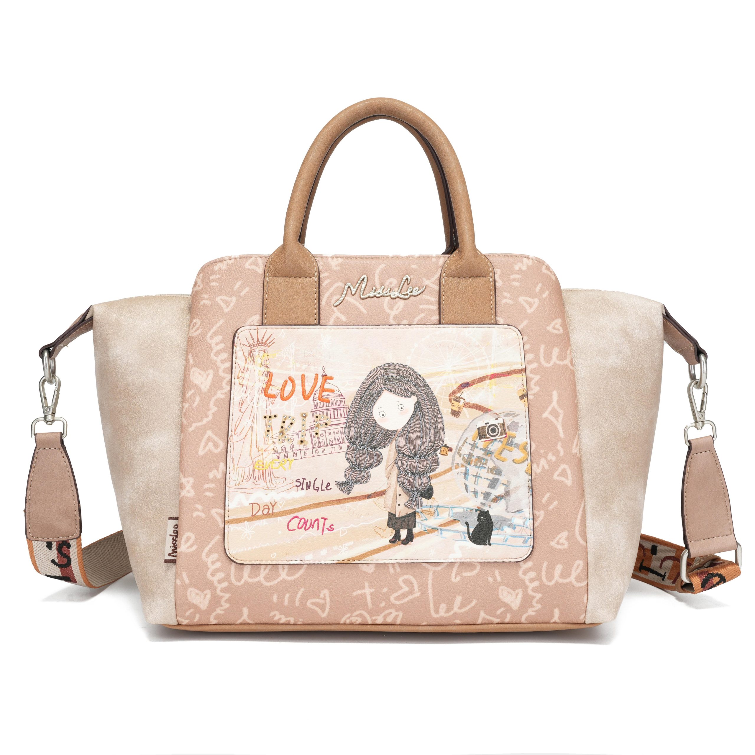 Bolso Miss Lee de Material PU de Alta Calidad, Bolso Cruzado y de Hombro Para Mujer.
