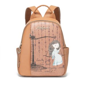 Mochila MissSarah Con Diseño de Chica Y Correa Ajustable.