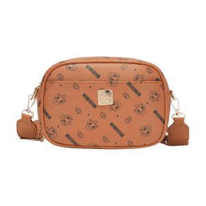 MISSSASA Cartera Bandolera Bandoleras Mano para Mujer Cuero Ecológico con Diseño Floral y Cierre de Cremallera Regalo Ideal