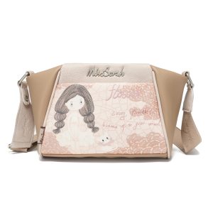 Bolso Cruzada MissSarah, Múltiples Compartimentos, Gran Capacidad, Correa Ancha Regulable, No Cansa El Hombro Tras Uso Prolongado, Estampado De Niña, Cuatro Colores Disponibles