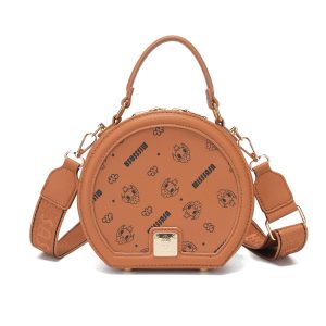 Bolso de Mano y Bandolera Estilo Domo con Estampado Graffiti Asa Superior Resistente Cierre de Cremallera Seguro en Cinco Colores