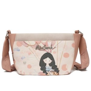 Bolso Bandolera, Correa Ajustable, Multicapa, Estampado de Niña MissSarah, MissBag